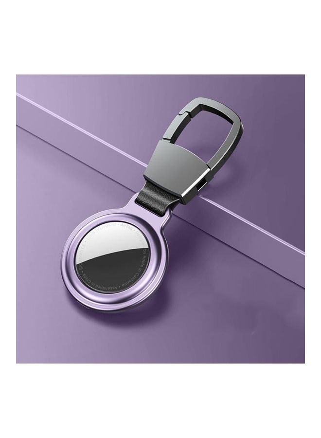 Aluminum Alloy Shockproof Protective Case for Apple AirTag Purple