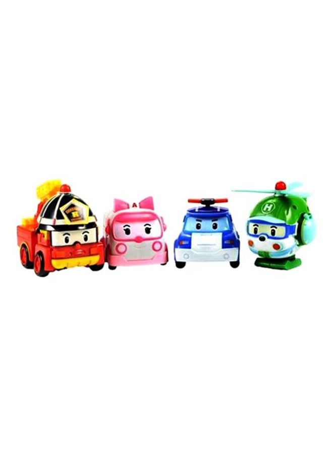 4-Piece Robocar Police Korea Robot Car Transformation Toys