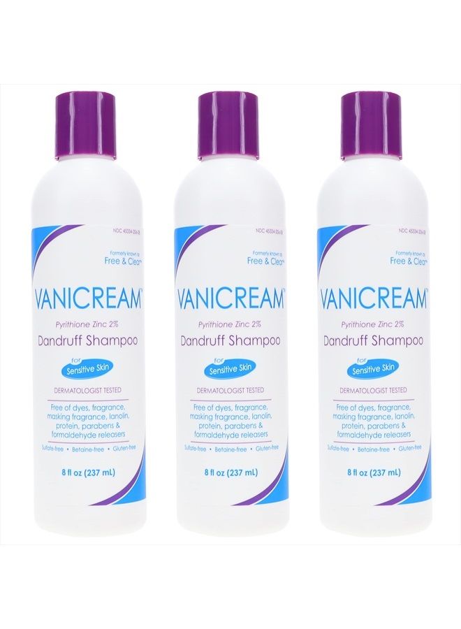 Medicated Anti-Dandruff Shampoo, 8 fl oz Each (Pack of 3)
