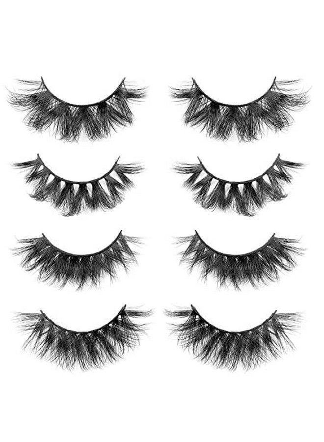Mink Lashes Fluffy Eye Lashes Natural Mink Lashes Bulk Faux Mink Strip False Eyelashes 3D Lashes Pack (He01)…