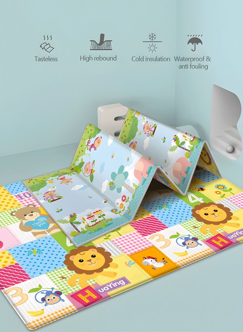 Play Mat, 180*100 CM Playmat, Baby Play Mat for Floor Play,Water Proof and Reversible Large Soft Baby Mat,Extra Thick Kids Crawling Mat