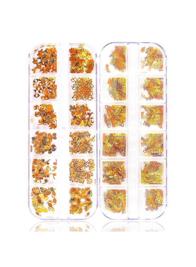 2 Boxes 1200Pcs Zodiac Nail Art Charms Twelve Constellation Gold Nail Art Stickers Zodiac Nail Sequins For Nail Art Decoration