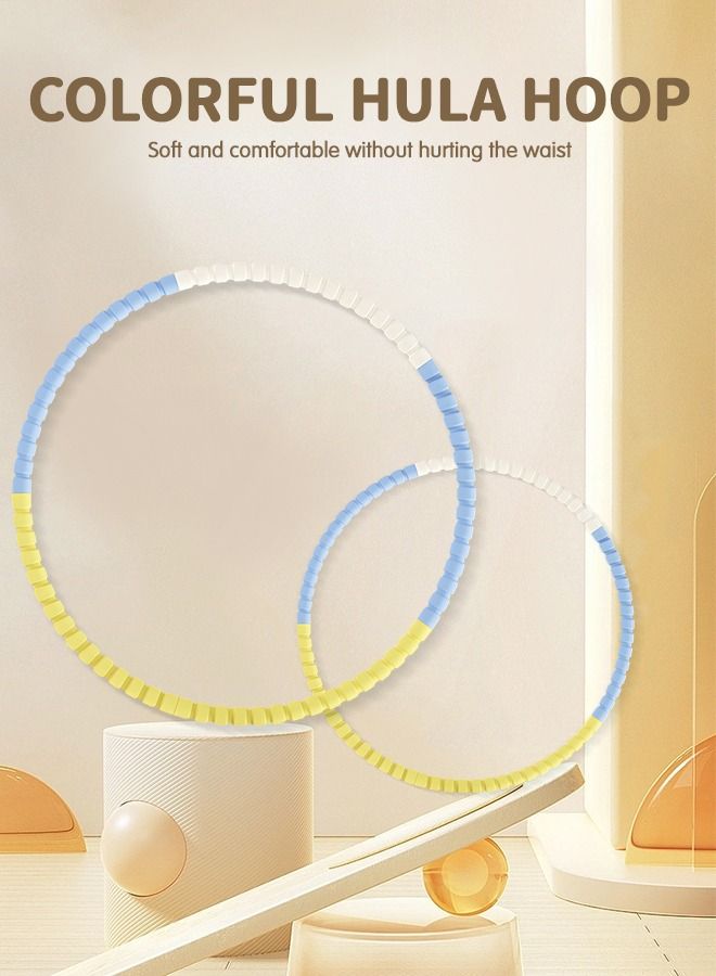 Hula Hoop Weighted Detachable Exercise Ring, 5 Sections Plus Size Portable for Home Life Sports Equipment, Fat Burning Core Exercise Equipment, Soft Padding Fascia Massage,30 in Diameter