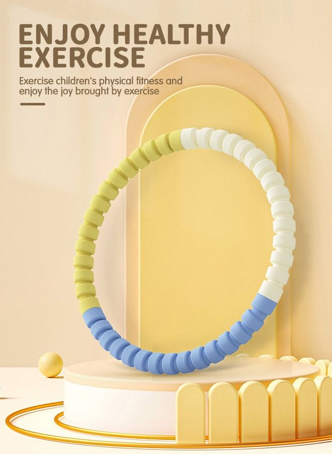 Hula Hoop Weighted Detachable Exercise Ring, 5 Sections Plus Size Portable for Home Life Sports Equipment, Fat Burning Core Exercise Equipment, Soft Padding Fascia Massage,30 in Diameter