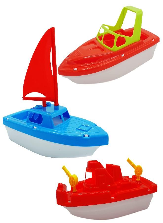 Toy Boat Bath Toys for Kids & Toddlers 3 Pack - Large 10