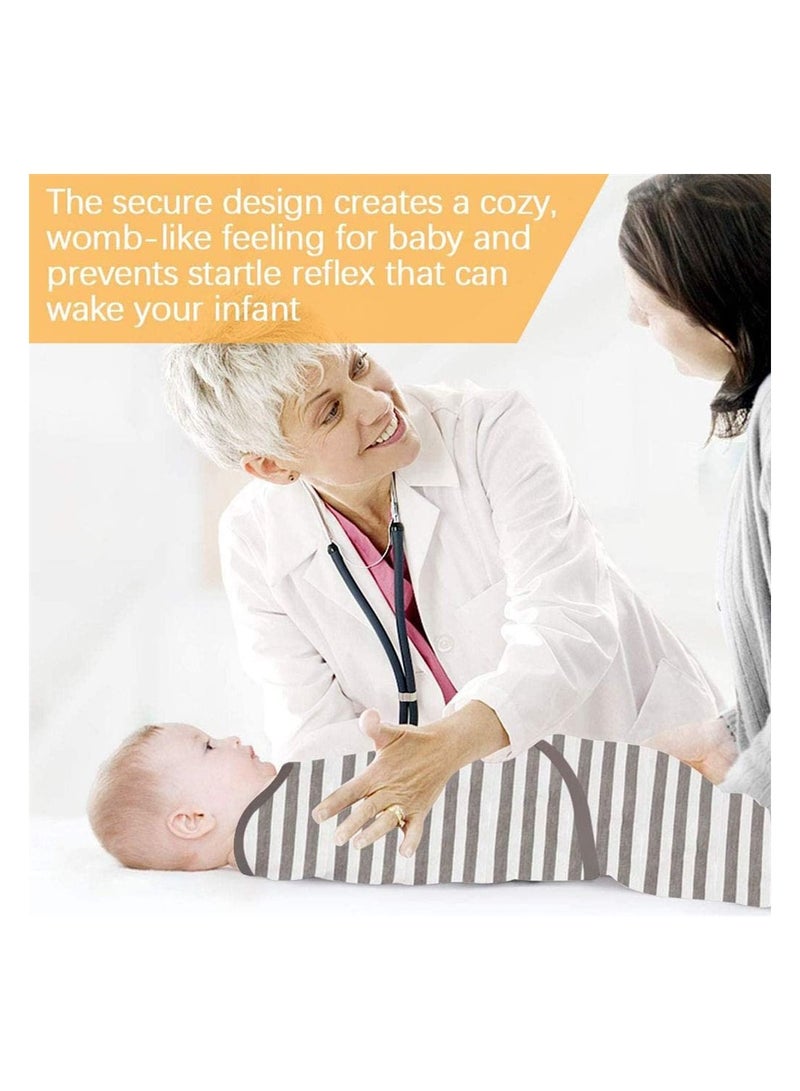 Baby Newborn Swaddle Blanket Adjustable Wrap Receiving Blanket Baby 100% Cotton Sleepsack 0-6 Months for Boys and Girls, 2 Pack