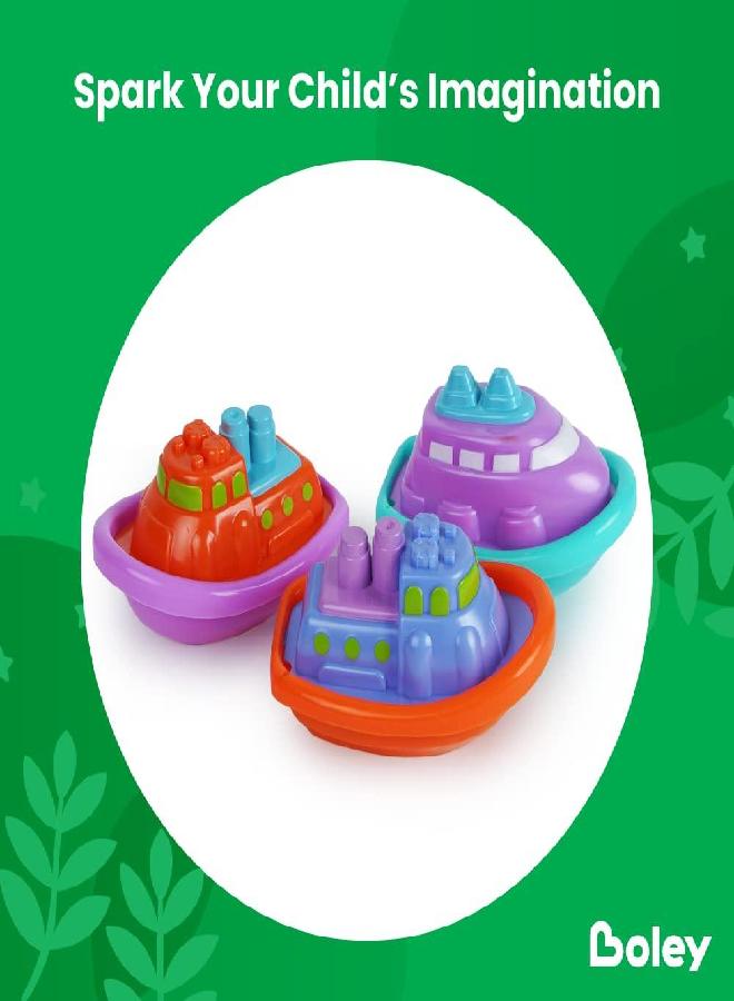 Boley Boats Bathtub Toys - 12 Pk Kids Bath Toys for Toddlers Ages 3+