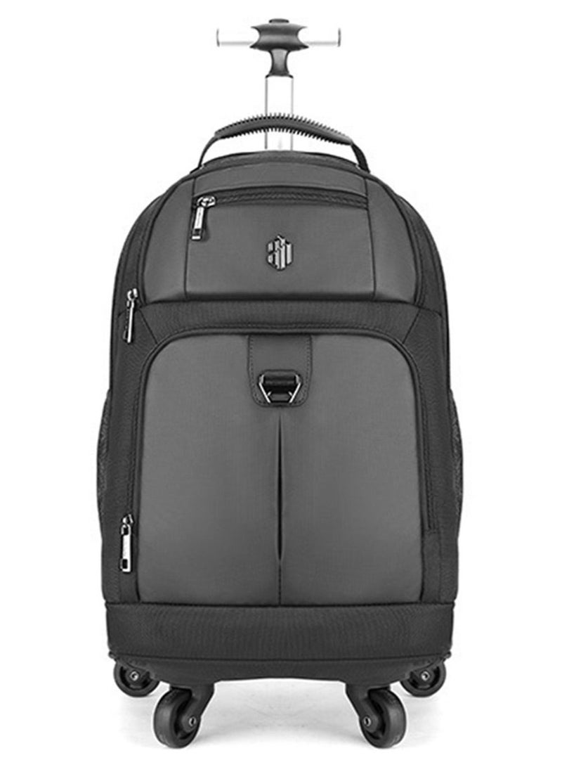 Professional Business Travel Roller Backpack,Big Capacity Trolley Laptop Bag for Men and Women,College School Book Bag Office Rolling Computer Backpack Fits 17 Inch Notebook