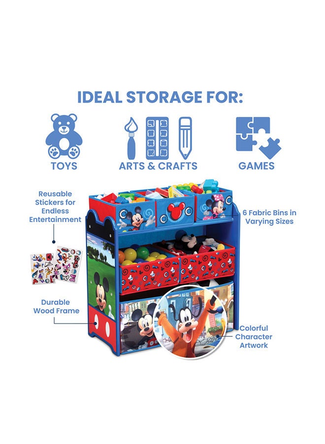 Mickey Mouse Multi-Bin Toy Organizer