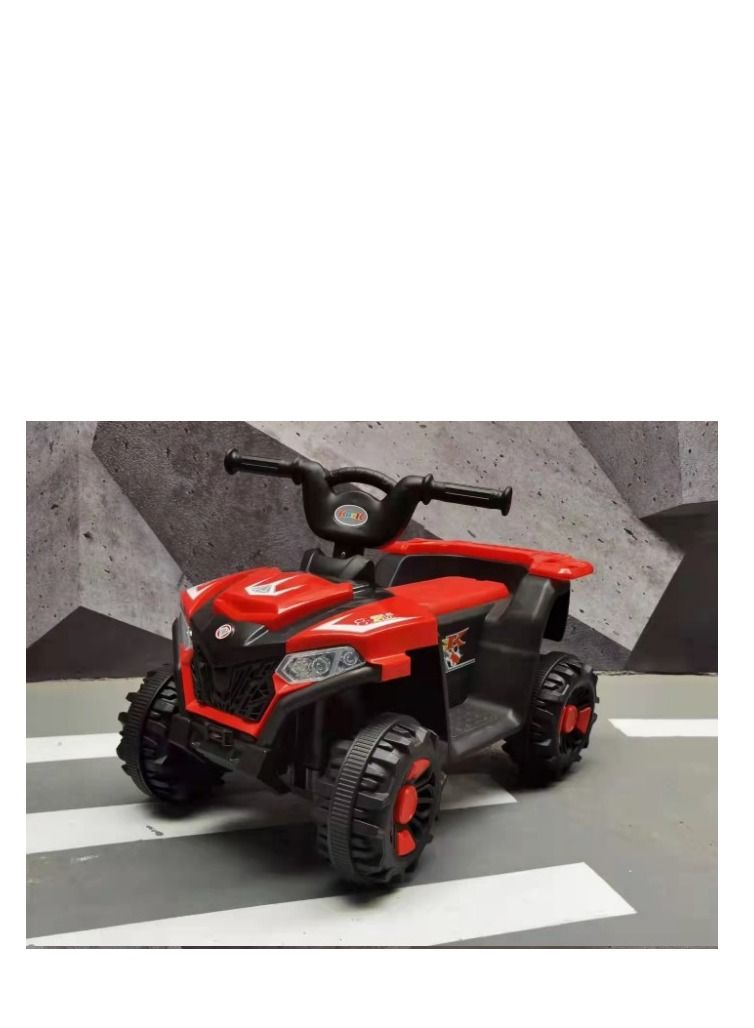 Kids Ride-On Atv 4-Wheeler Quad Car Toy with LED Headlights for 2-4 Years Boy Girls