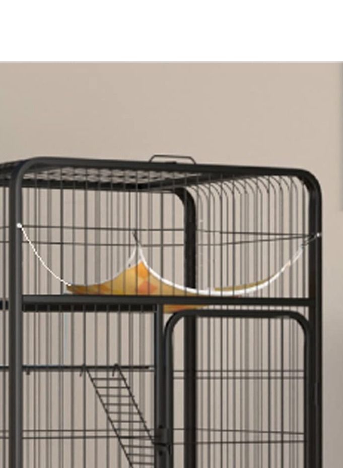 Pet Cage Playpen Box Kennel Crate with Hammock Wheels and Removable Tray for Cat and Dog