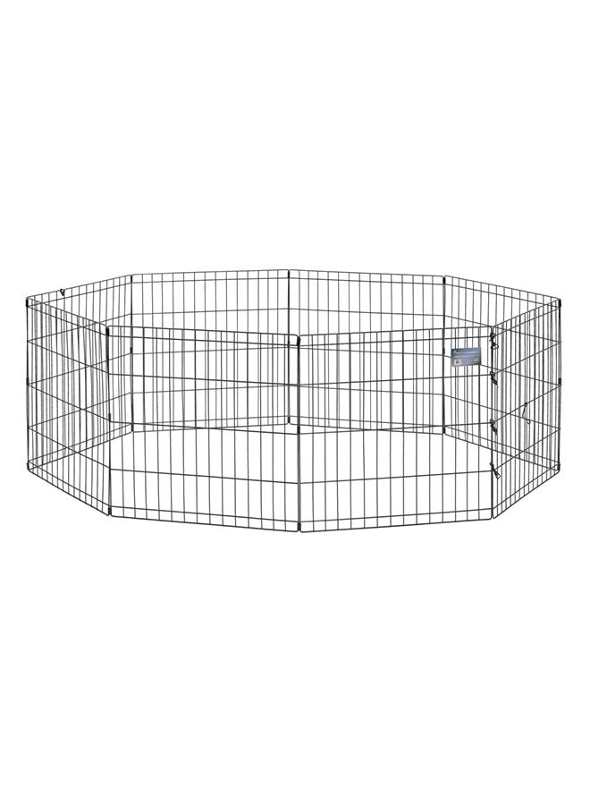 Life Stages Exercise Pen With Max Lock Door Crates Black 24inch