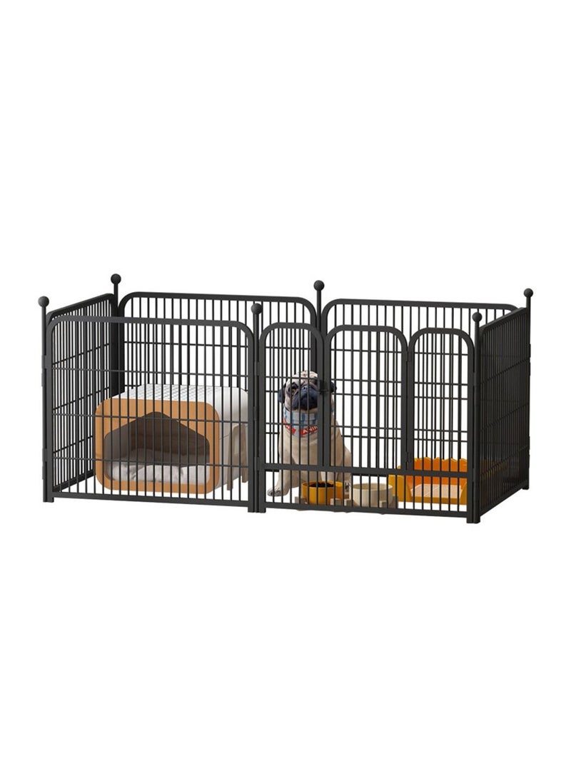 COOLBABY Dog Playpen Foldable 6 Panels Dog Pen 24inch Height Pet Enclosure Dog Fence Outdoor with Lockable Door