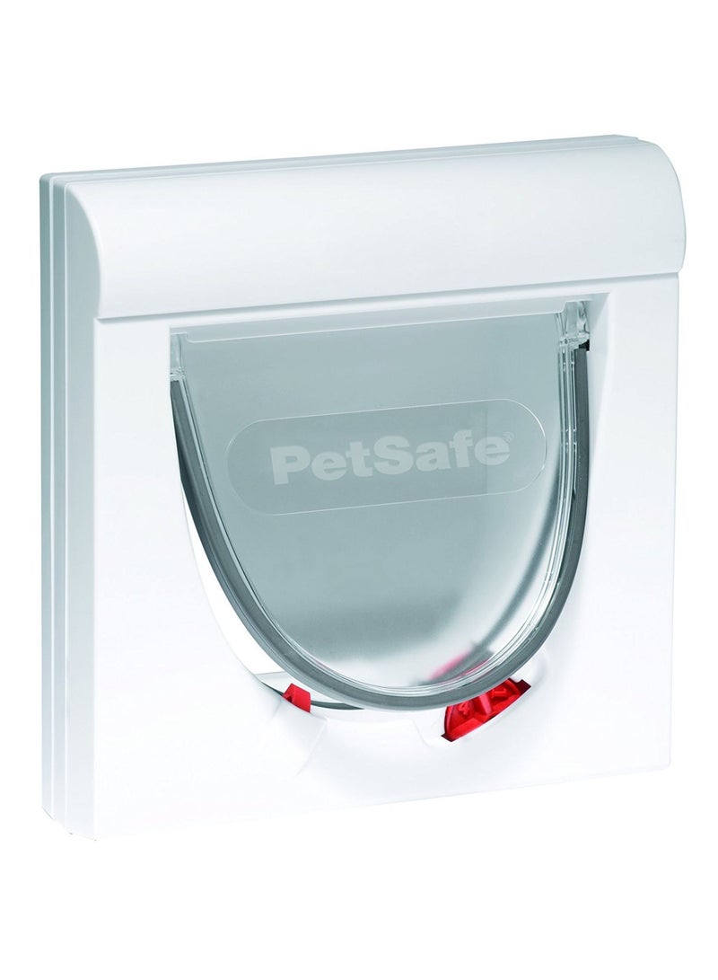 Magnetic 4 Way Locking Classic Cat Flap White