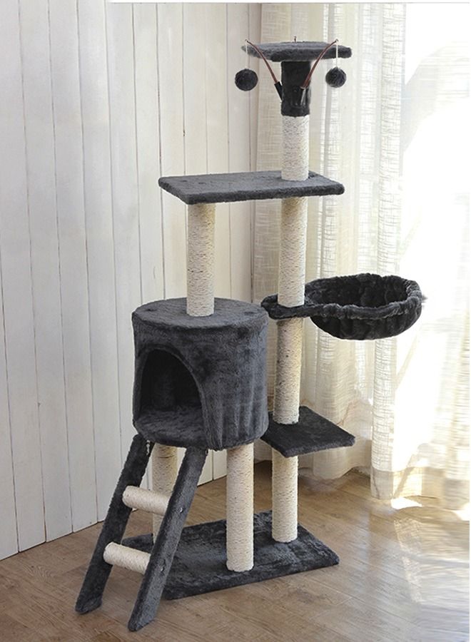 Cat Tree 138cm Height Activity Cat Tower Furniture for Large Small Cat