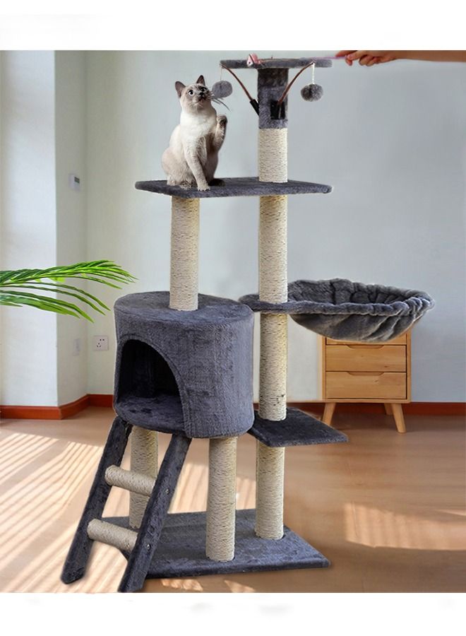 Cat Tree 138cm Height Activity Cat Tower Furniture for Large Small Cat