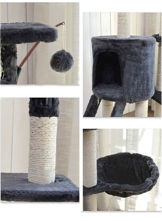 Cat Tree 138cm Height Activity Cat Tower Furniture for Large Small Cat