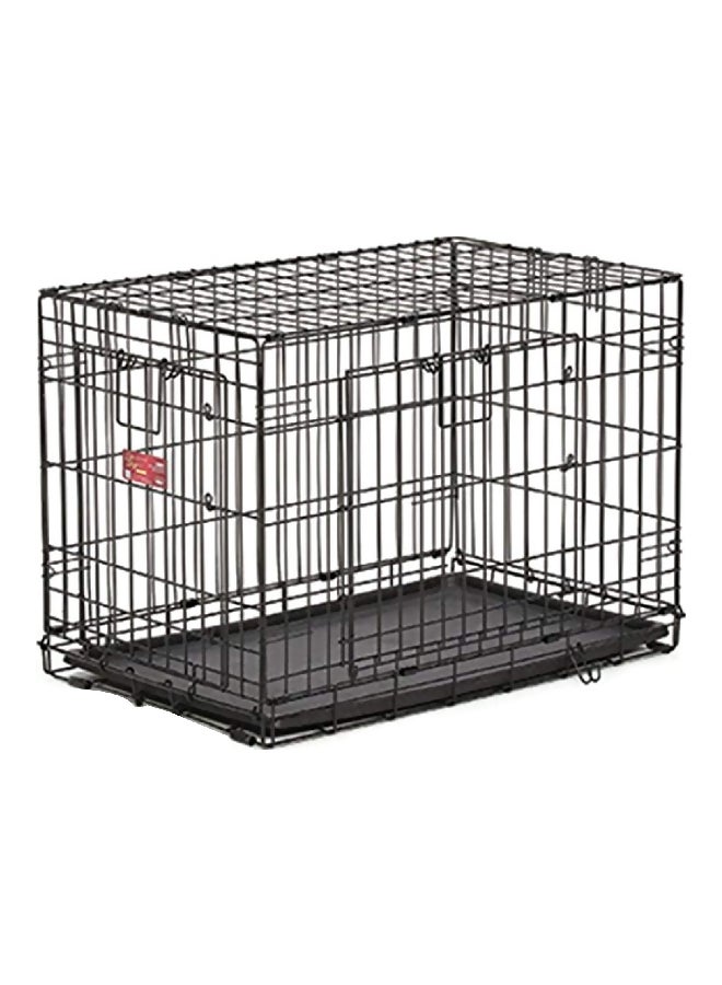 Lifestages Double Door Fold And Carry Crates Black 22inch