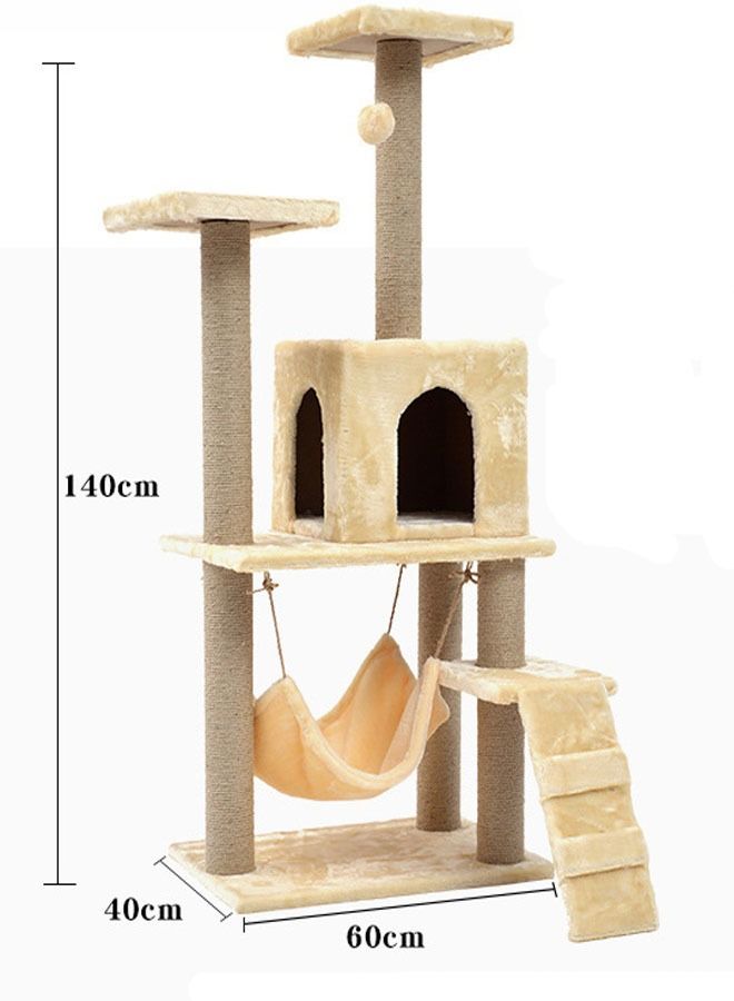 Multi-Level Kitten Play Tree with Scratching Post and Ladder