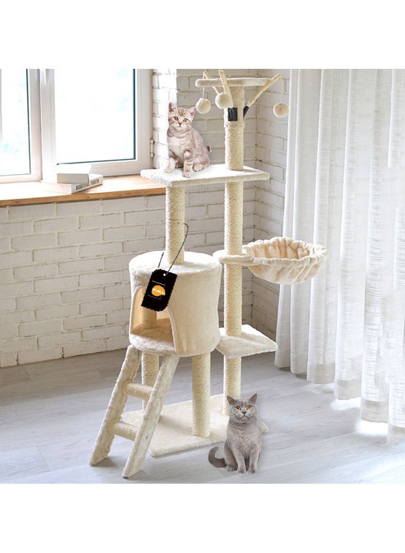 Living Equipment Cat Play Tower Cat Toy Multi Level Platform Cat Tree Sisal Pillar Large Cat Climbing Frame Cat Nest Luxury Cat Scratch Post Cat Tree