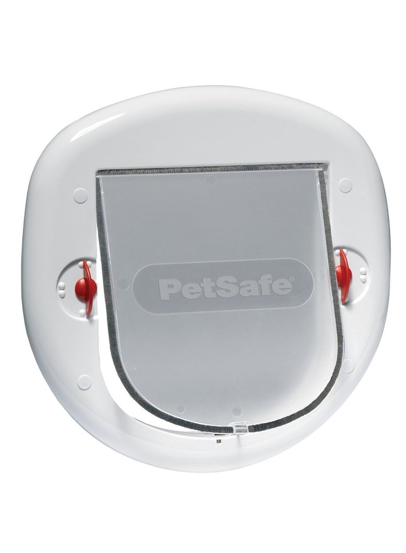 Big Cat And Small Dog Pet Door White