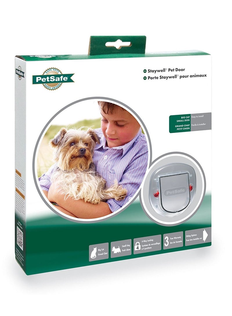 Big Cat And Small Dog Pet Door Frosted