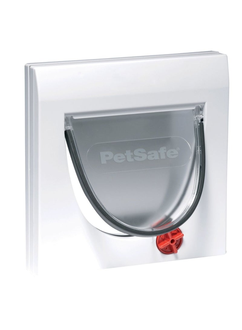 Manual 4 Way Locking Classic Cat Flap White