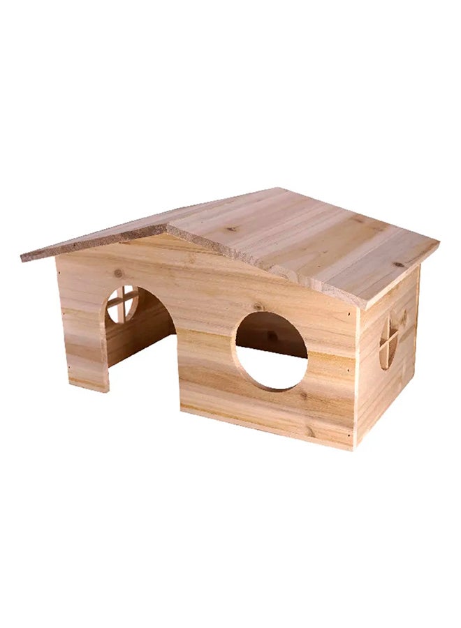 Rodent House Wood Hali Beige 38x23x21cm