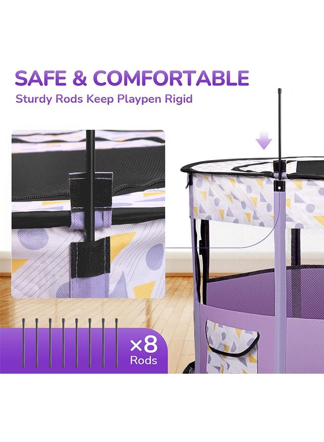 Neostyle Large Foldable Pet Playpen Tent Purple