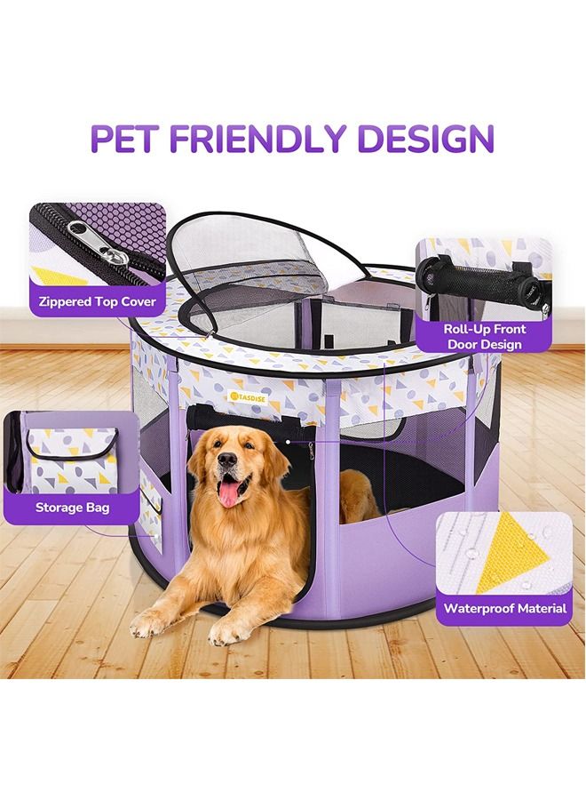 Neostyle Large Foldable Pet Playpen Tent Purple
