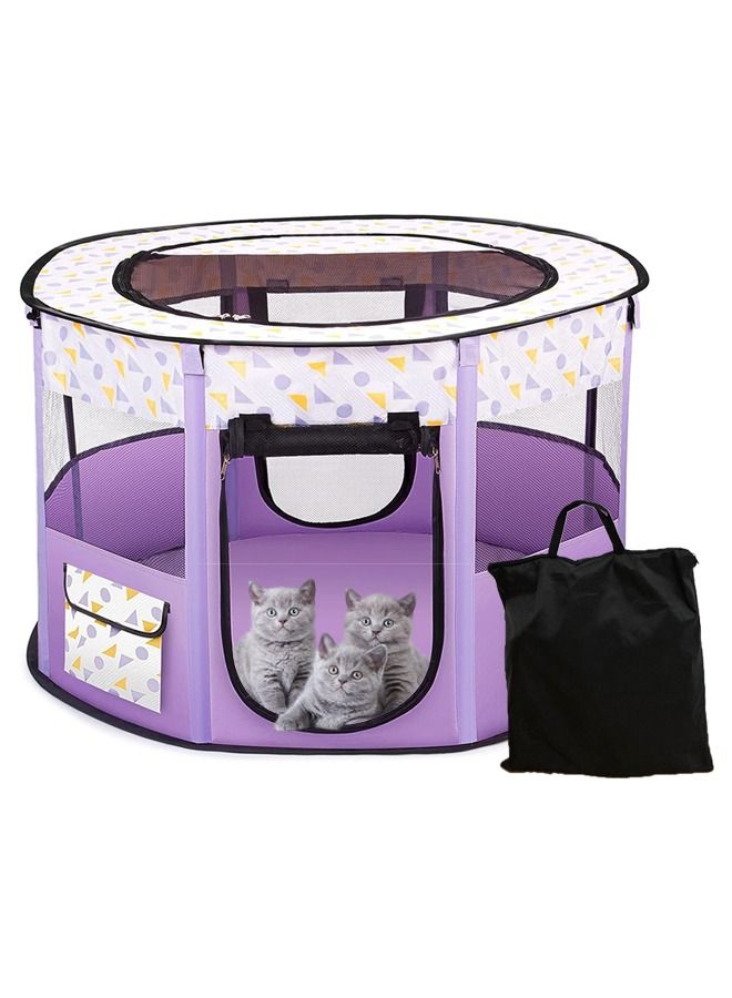 Neostyle Large Foldable Pet Playpen Tent Purple