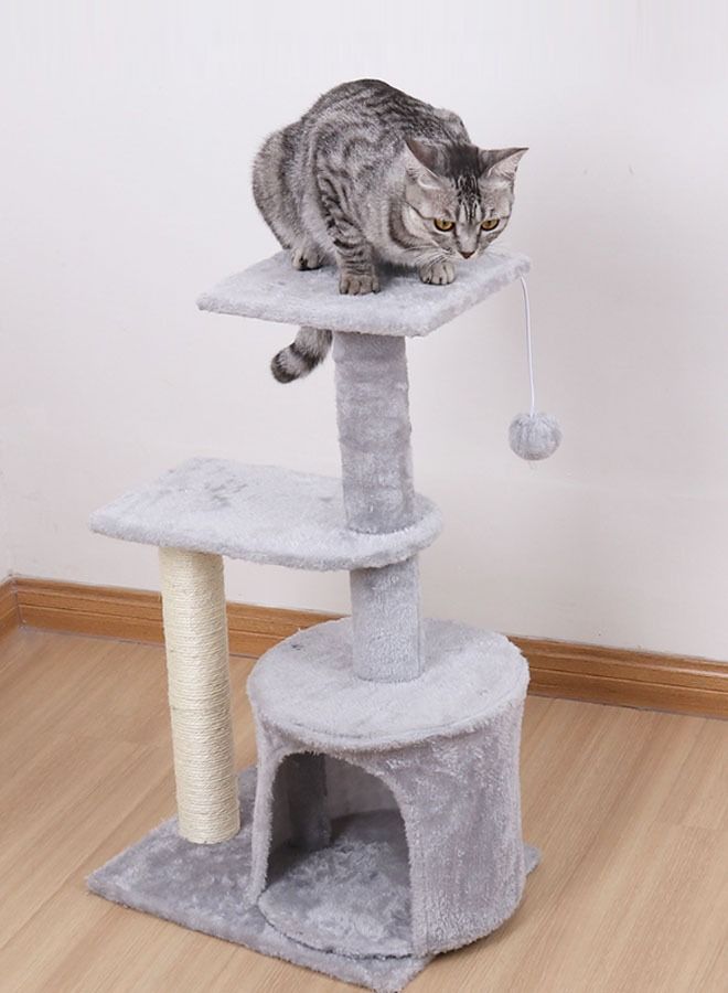 Cat Tree House Tower with Multi-layer Structure Design and Scratching Post
