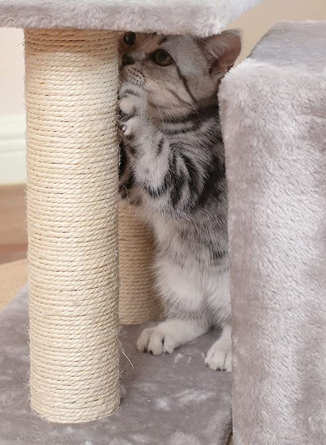 Cat Tree House Tower with Multi-layer Structure Design and Scratching Post