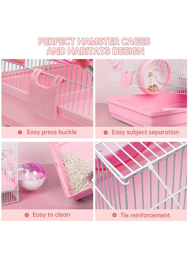 Neostyle 2 Layer Large Hamster Cage Pink