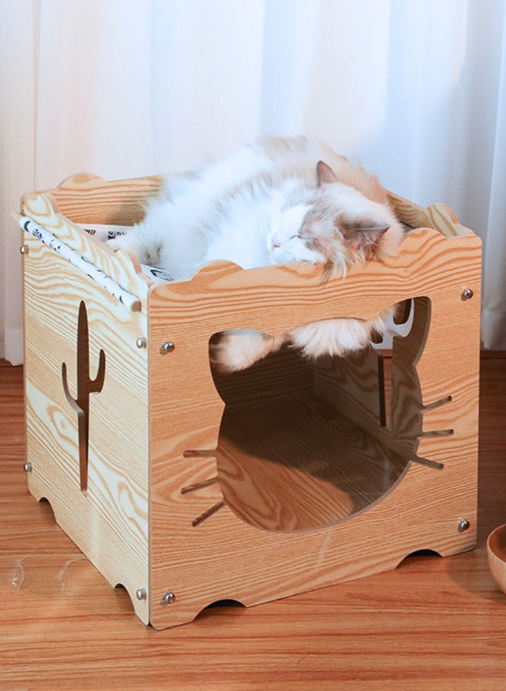 Pet House Wooden Material Cat Villa