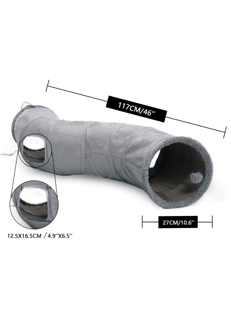 Cat Tunnel Collapsible S Shape Cat Play Tube 27cm in Diameter