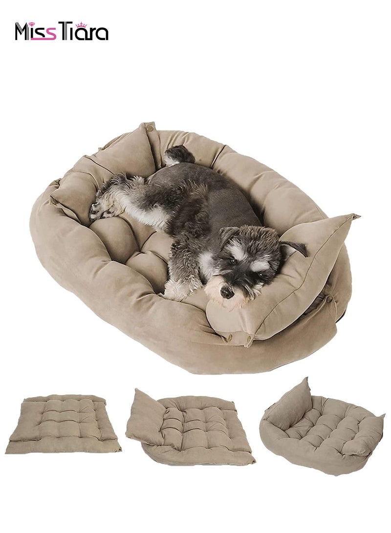 3 in 1 Dog Sofa Bed, Water Resistant,for Small,Medium and Large Dogs,Cat Beds for Indoor Cats, Soft and Comfortable,Multifunctional Deformation Pet Nest