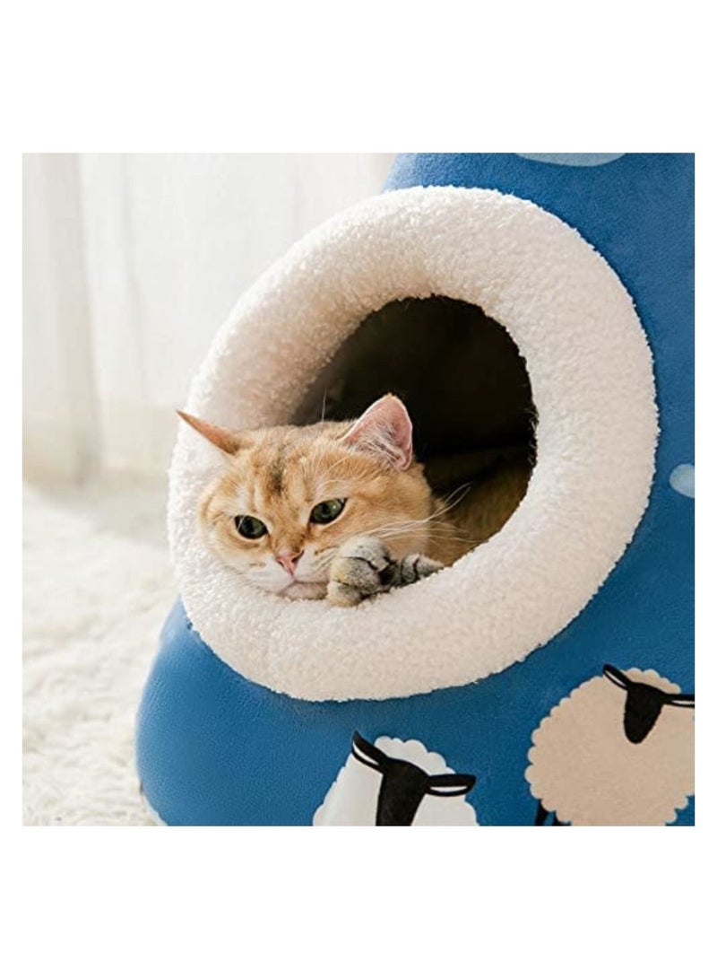 COOLBABY Triangle House Cat House Cat Closed Pet House