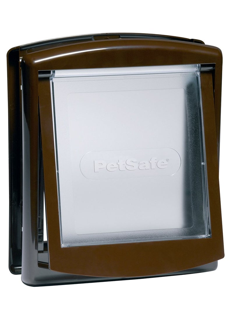 Original 2 Way Pet Door Brown Small