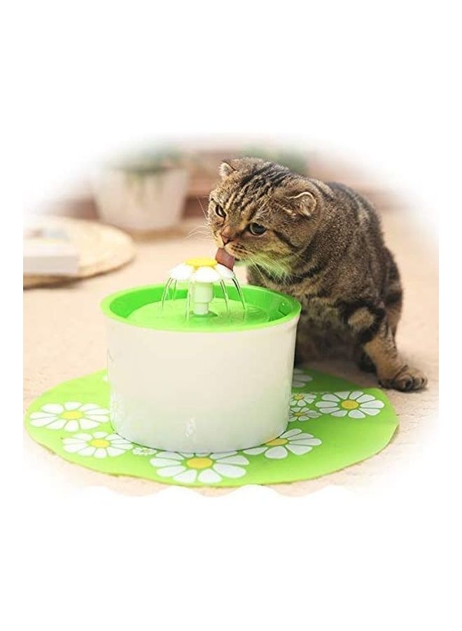 Automatic Pet Drinking Water Fountain White/Green