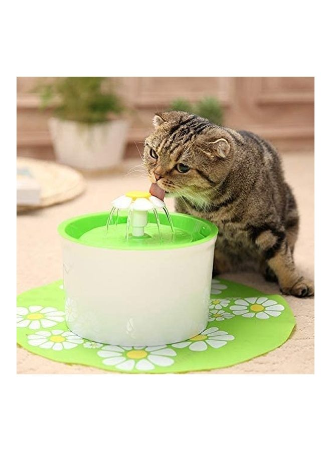 Automatic Pet Drinking Water Fountain White/Green