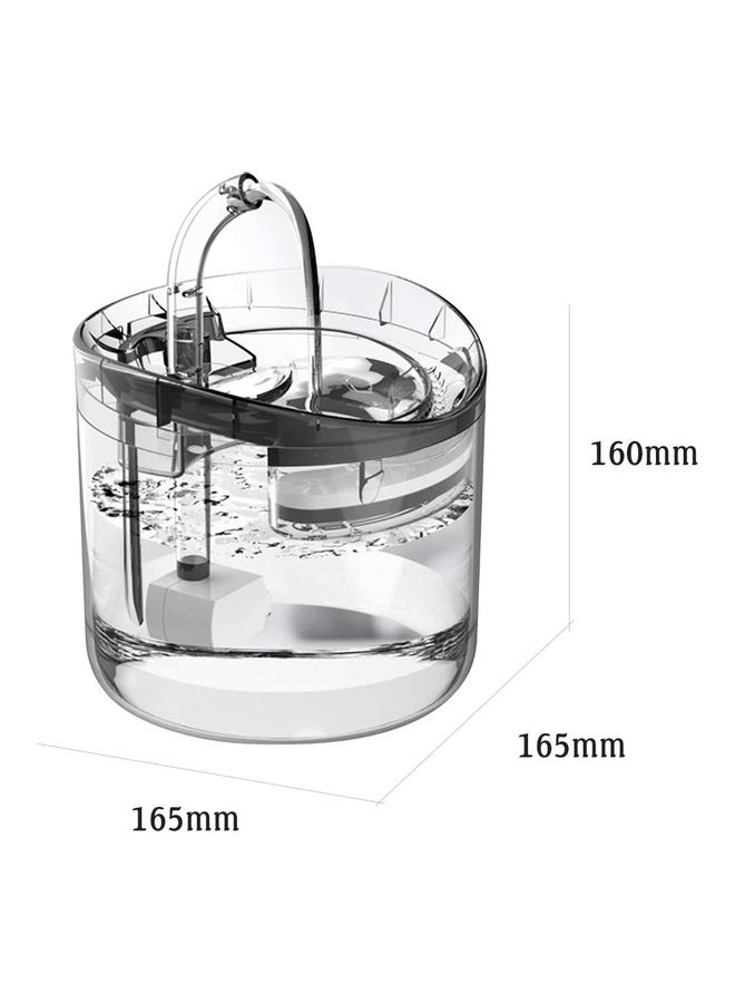 1.8L Automatic Cat Water Fountain Clear