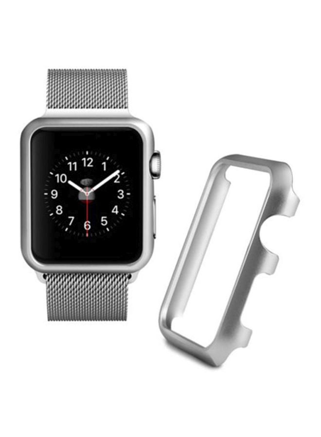 Protective Frame Bumper Case Cover For Apple Watch 1/2/3 38mm Silver