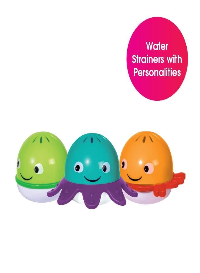 Edushape Bath Pals 3 Pack Toddler Bath Tub Bathtime Pool Water Toys for 18 Months Above