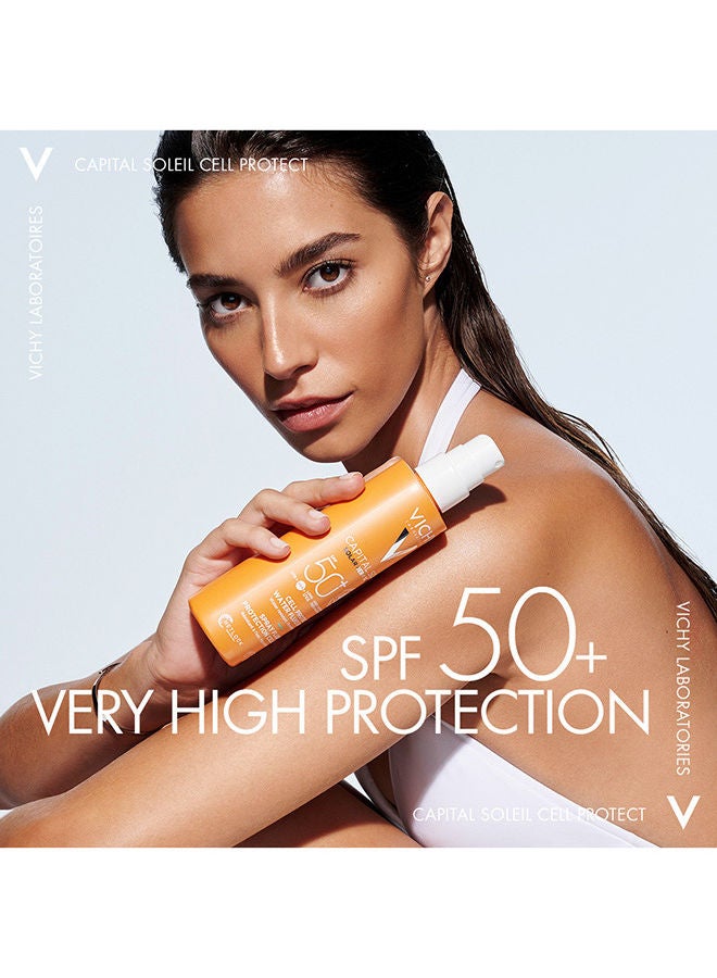 Capital Soleil Invisible Fluid Sunscreen Spray SPF50+ for Face and Body 200ml