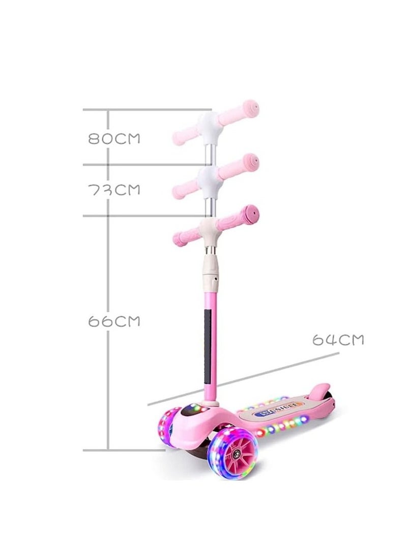 Super Fashion Kick Scooter 3 Wheel Indoor And Outdoor Scooter With Adjustable Height And LED Light Music