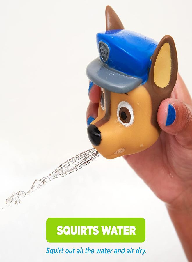 Nickelodeon's PAW Patrol Chase, Marshall, Rubble, and Skye Squirt Toy Set for Childrens' Bath Time Fun, Multicolor, 4 Piece
