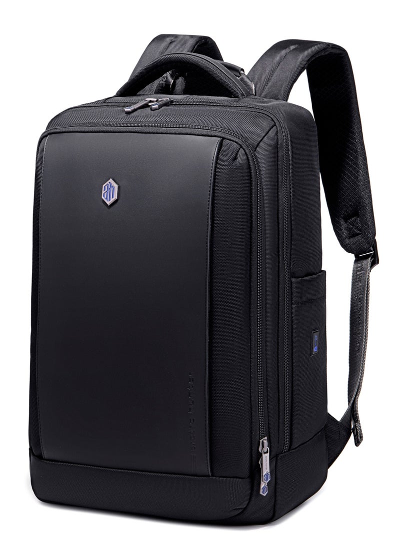 Travel Laptop Backpack Slim Durable with Laptop Compartment Water Resistant Casual Hiking Travel Bag for Business College School Students 17 Inch B00550 Black