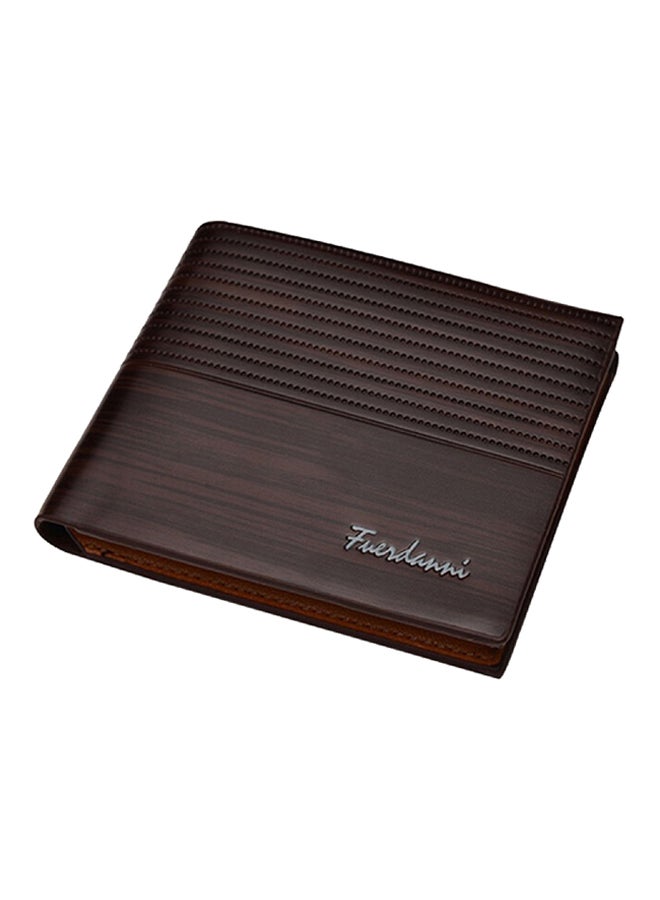 Vintage Multi-Slot Bi-Fold Wallet Dark Brown