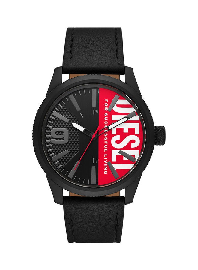 Men's Analog Round Shape Leather Wrist Watch DZ2180 - 46 Mm